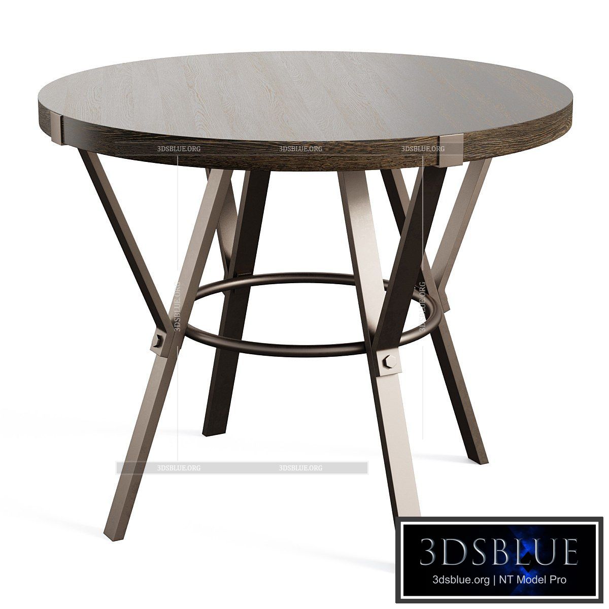 Bruce Counter Height Iron Dining Table 3DS Max - thumbnail 3