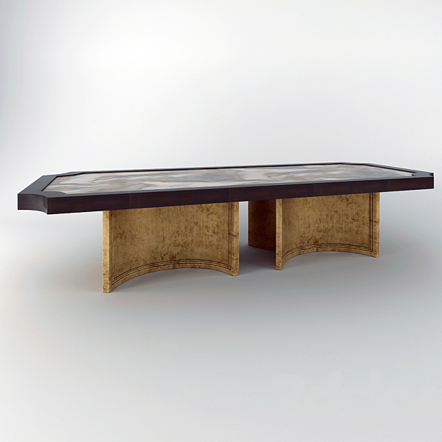 Brussels Grande Pedestal Dining Table 3DS Max Model - thumbnail 2