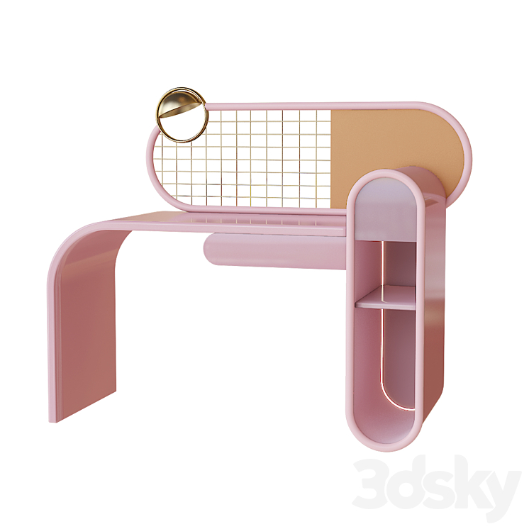 Bubble Gum Desk 3DS Max Model - thumbnail 3