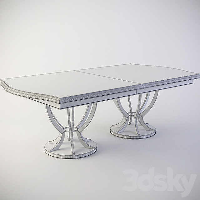 Buffet Bernhardt Miramont Dining Table (360-242360-244) 3DS Max Model - thumbnail 3