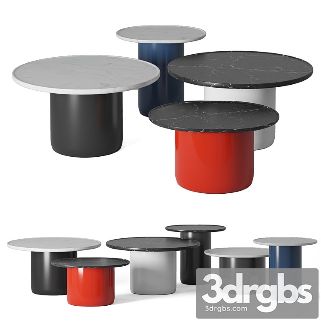 Button table set. b&b italia 2 3dsmax Download - thumbnail 1