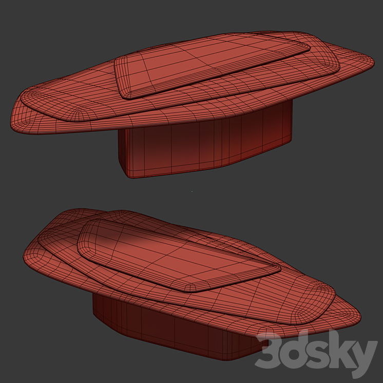 Calanque Three Coffee table 3DS Max - thumbnail 2