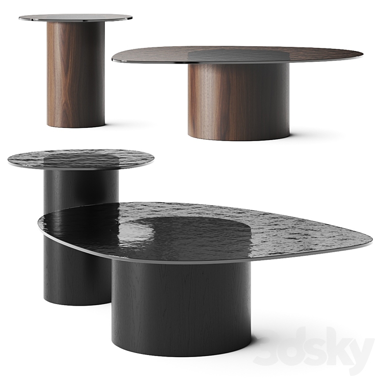 Calligaris Mushroom Coffee Tables 3DS Max Model - thumbnail 1