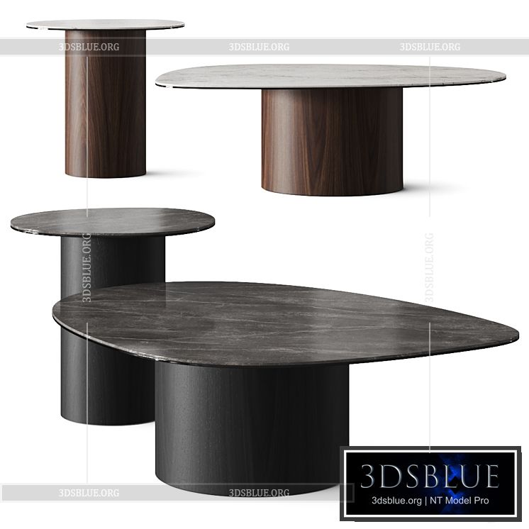 Calligaris Mushroom Marble Coffee Tables 3DS Max - thumbnail 3