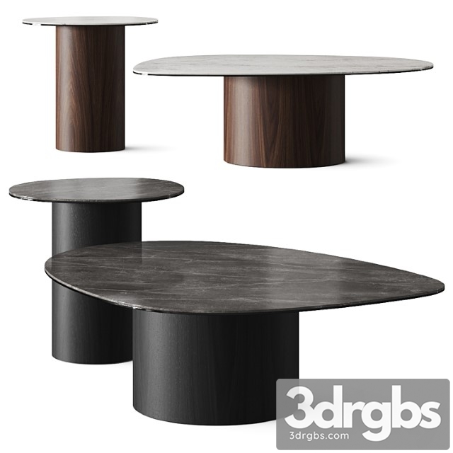 Calligaris mushroom marble coffee tables - thumbnail 1