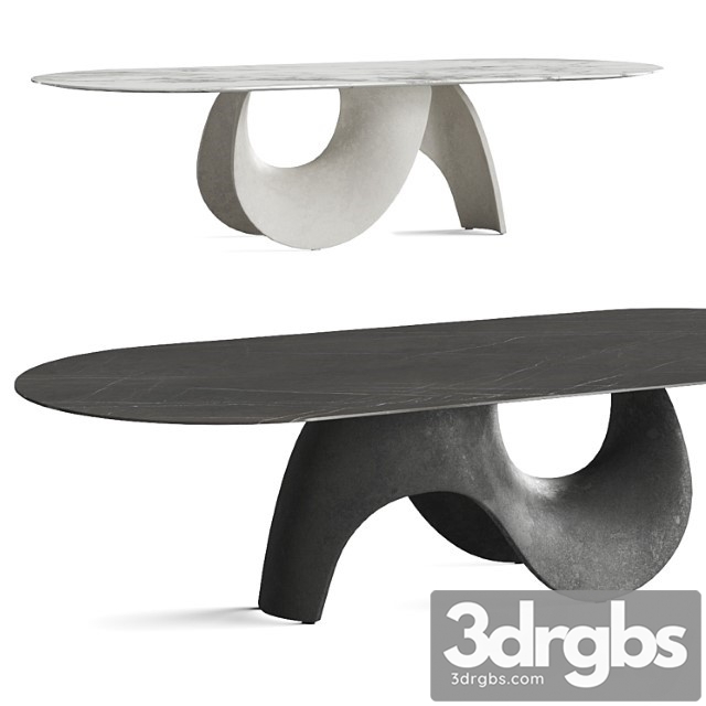 Calligaris Seashell Dining Table 3dsmax Download - thumbnail 1