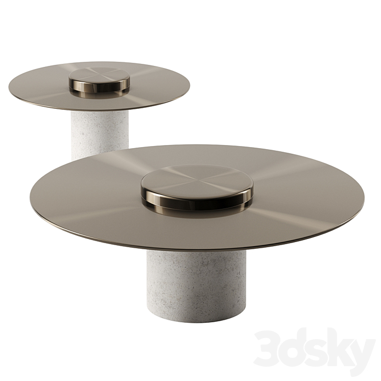 CANOTIER coffee tables by Roche Bobois 3DS Max Model - thumbnail 1