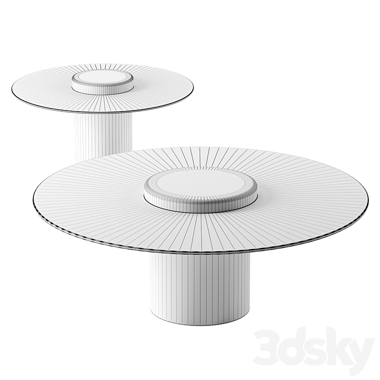 CANOTIER coffee tables by Roche Bobois 3DS Max Model - thumbnail 2