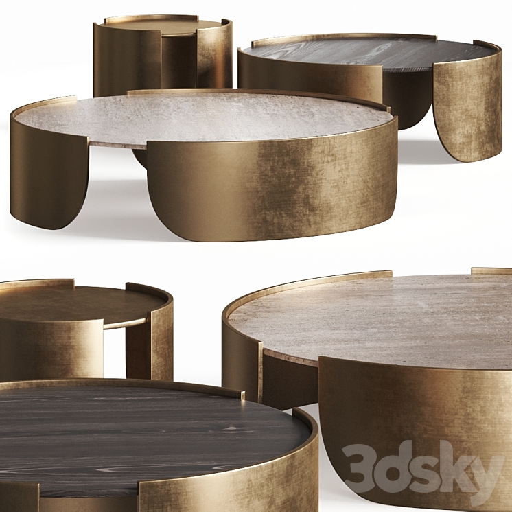 Cantori Atenae Coffee Tables 3DS Max Model - thumbnail 3