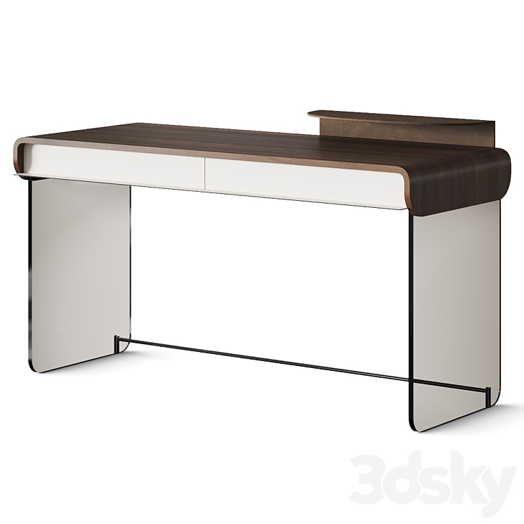 Capital Collection Adam Desk With Drawers 3DS Max Model - thumbnail 1