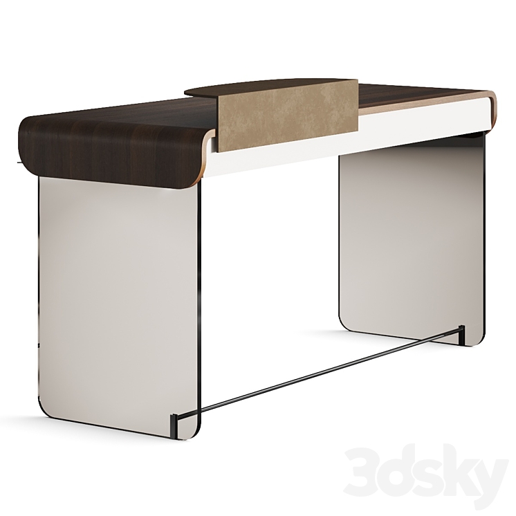 Capital Collection Adam Desk With Drawers 3DS Max Model - thumbnail 2