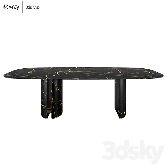 Capital Collection Ercole Ovale Table 3DSMax File - thumbnail 2