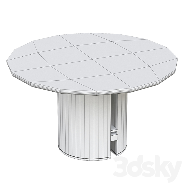 Capital Collection ERCOLE Round dining table 3DS Max Model - thumbnail 2