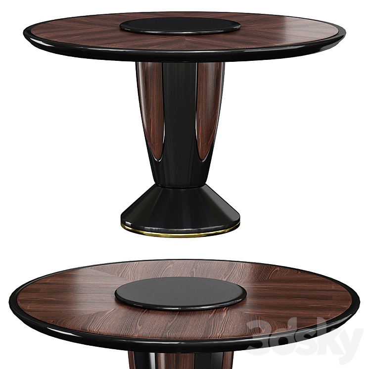 Capital Collection KONG Round wooden table 3DS Max - thumbnail 1