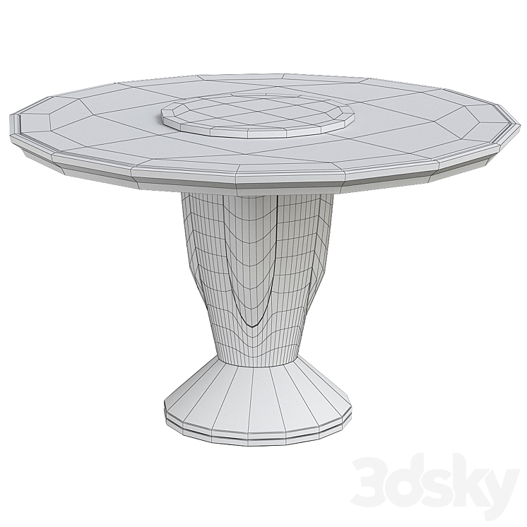 Capital Collection KONG Round wooden table 3DS Max - thumbnail 2