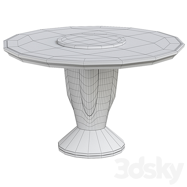 Capital Collection KONG Round wooden table 3DSMax File - thumbnail 2