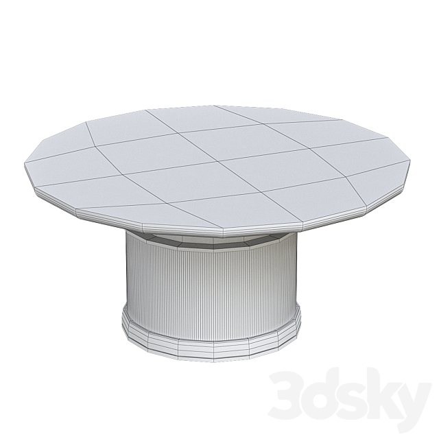 Capital Collection ROCK T Round dining table 3DSMax File - thumbnail 2