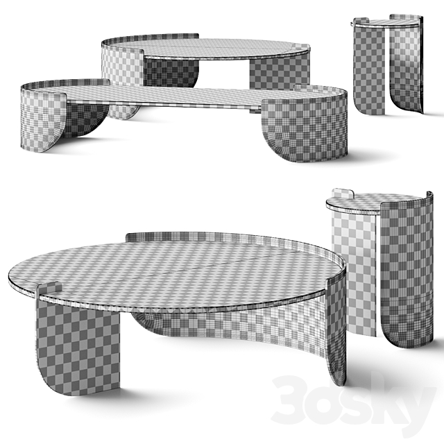 Casa +39 Encore Italia Osiris Coffee Tables 3DS Max Model - thumbnail 3