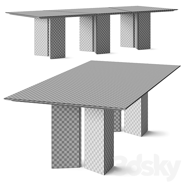 Casamilano Karl Dining Table 3DS Max Model - thumbnail 3