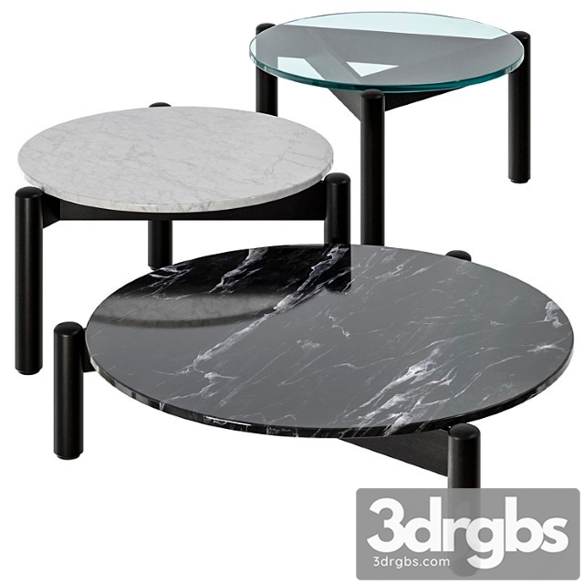 Cassina 535 Plateau Interchangeable Coffee Tables 3dsmax Download - thumbnail 1