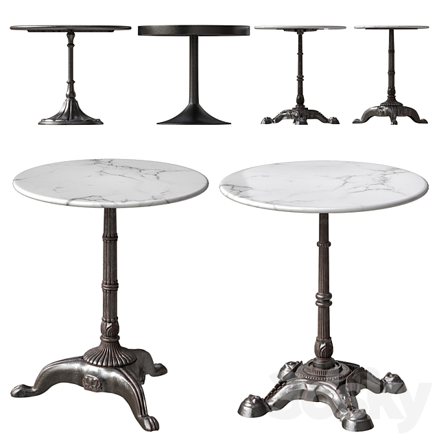 Cast iron table 2 3ds Max - thumbnail 2