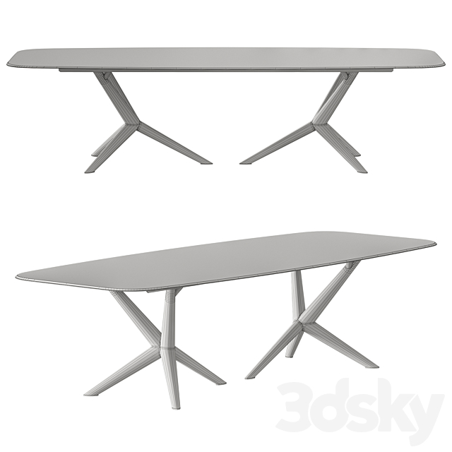 Cattelan Italia Atlantis Crystalart Dining Table 3DS Max Model - thumbnail 3