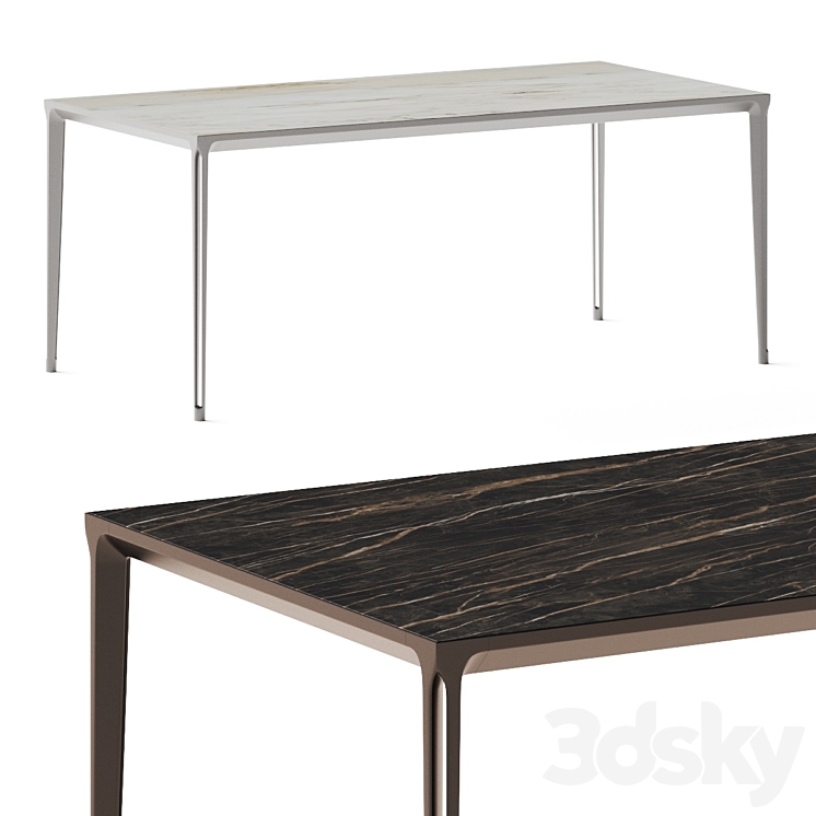 Cattelan Italia Boulevard Ceramic Dining Table 3DS Max Model - thumbnail 1