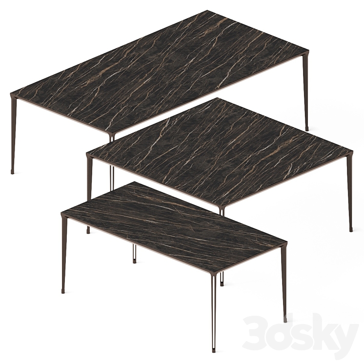 Cattelan Italia Boulevard Ceramic Dining Table 3DS Max Model - thumbnail 2