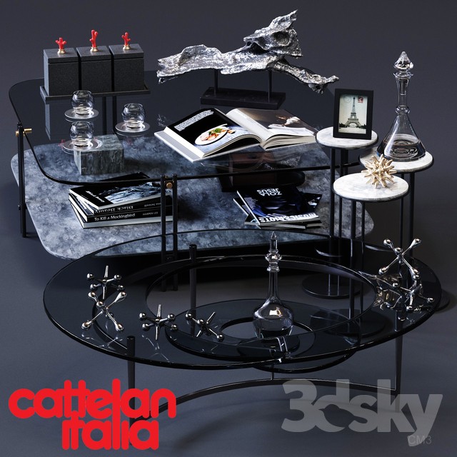 Cattelan Italia Coffee Tables Set 01 3DS Max - thumbnail 3