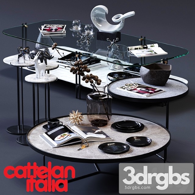 Cattelan italia coffee tables set 02 - thumbnail 1