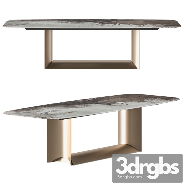 Cattelan italia dragon crystalart dining table 2 3dsmax Download - thumbnail 1