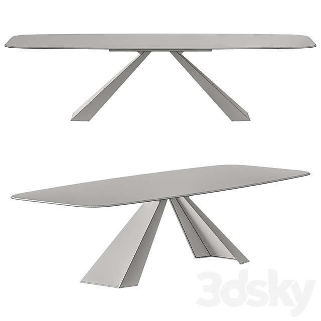 Cattelan Italia Eliot Crystalart Dining Table 3DSMax File - thumbnail 3