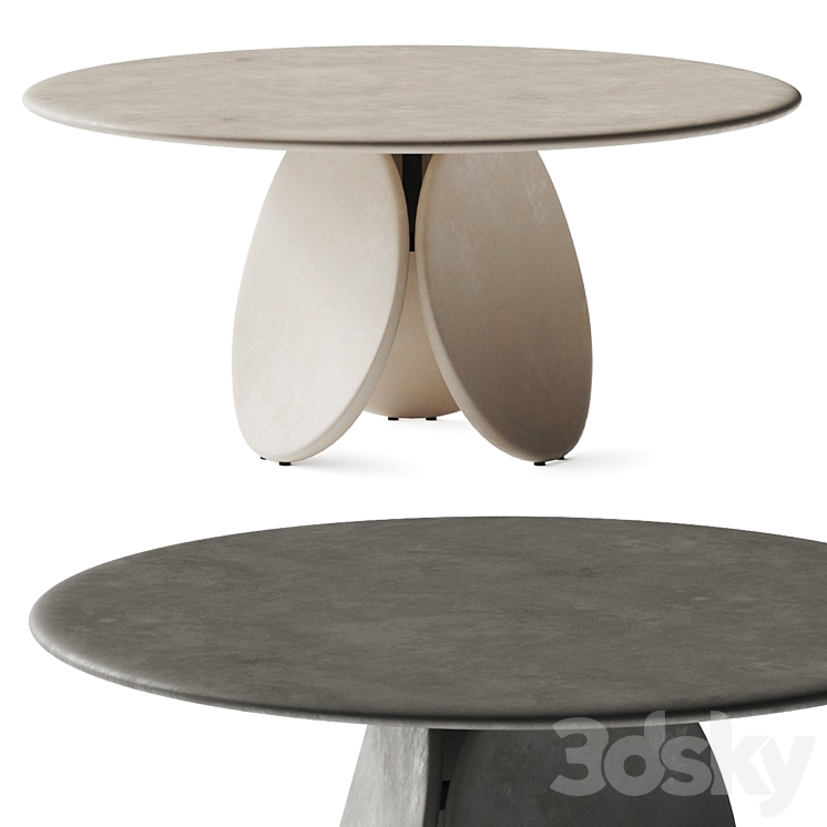 Cattelan Italia Maxim Argile Dining Table 3DS Max Model - thumbnail 1