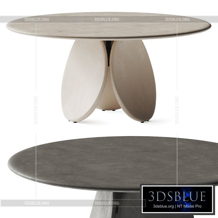 Cattelan Italia Maxim Argile Dining Table 3DS Max - thumbnail 3