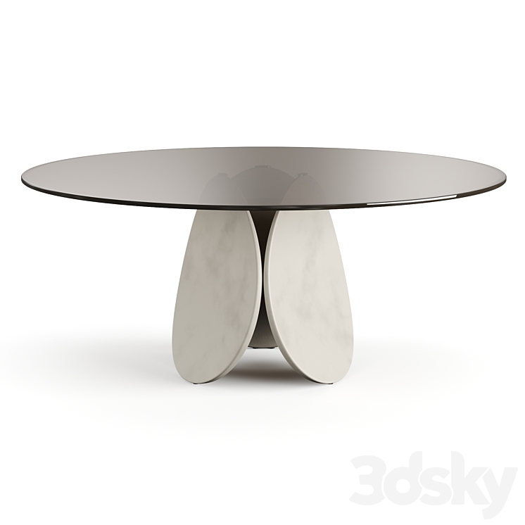 Cattelan Italia Maxim Argile Glass Table 3DS Max - thumbnail 2