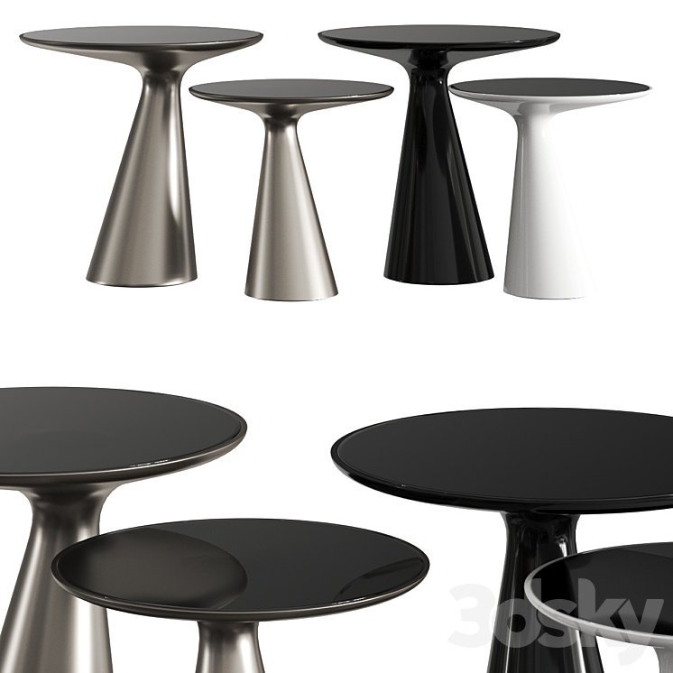 Cattelan Italia Peyote Coffee & Side Tables 3DS Max Model - thumbnail 1