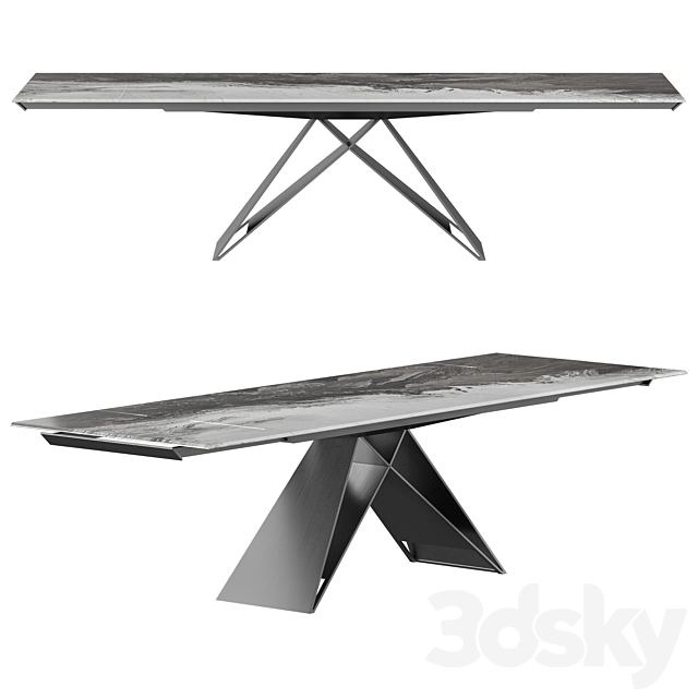 Cattelan Italia Premier Drive Crystalart Dining Table 3DSMax File - thumbnail 1