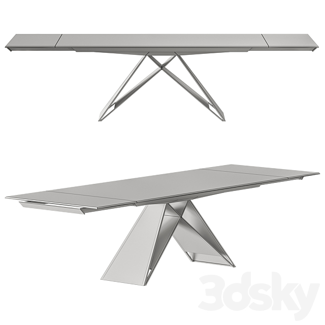 Cattelan Italia Premier Drive Crystalart Dining Table 3DSMax File - thumbnail 3