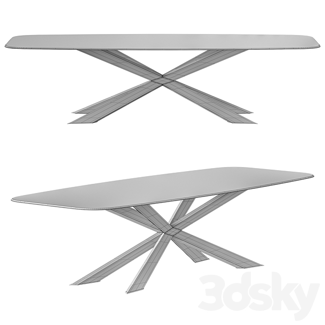 Cattelan Italia Spyder Crystalart Dining Table 3DSMax File - thumbnail 3