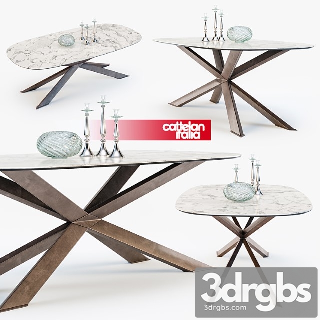 Cattelan italia spyder keramik table 2 3dsmax Download - thumbnail 1