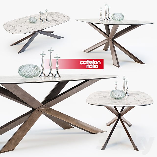 Cattelan Italia Spyder Keramik table 3DSMax File - thumbnail 1