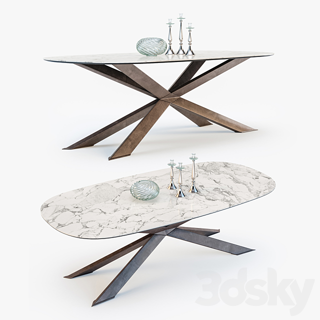 Cattelan Italia Spyder Keramik table 3DSMax File - thumbnail 2