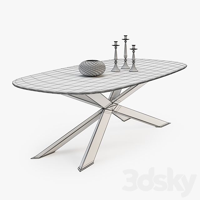 Cattelan Italia Spyder Keramik table 3DSMax File - thumbnail 3