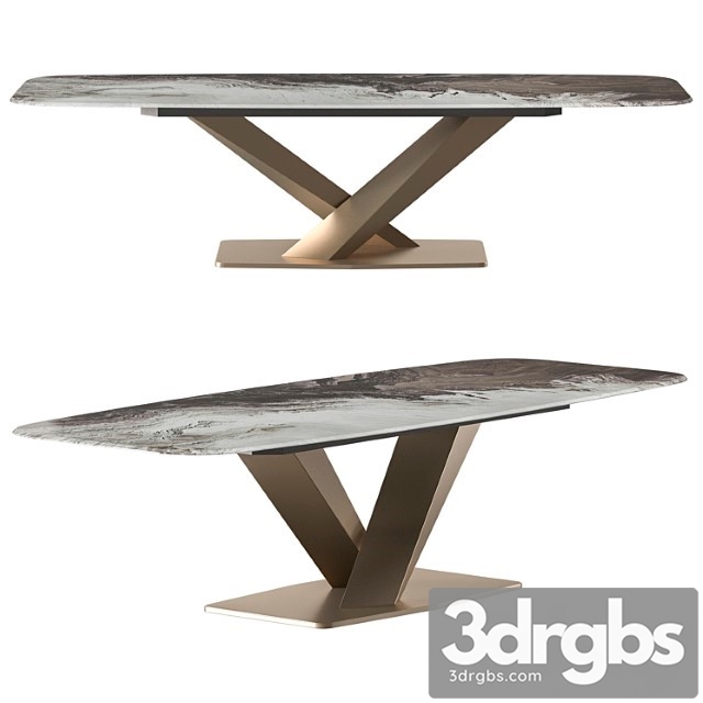 Cattelan Italia Stratos Crystalart Dining Table 3dsmax Download - thumbnail 1