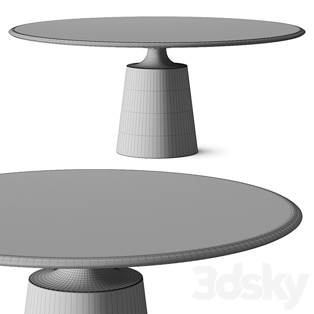 Cattelan Italia Yoda Argile Dining Table 3dsMax Model - thumbnail 4