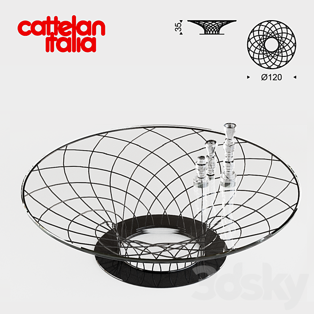 Cattelan NIDO table 3DSMax File - thumbnail 3