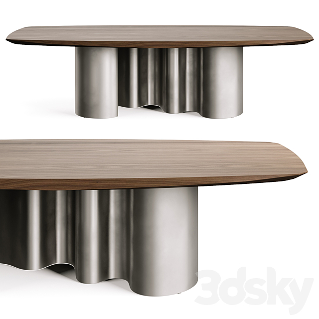 Cattelan PAPEL Masterwood Dining Table 3ds Max - thumbnail 1