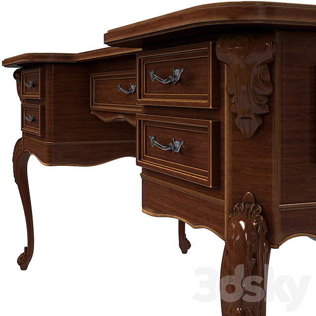 Cavio writing desk BN-8844 3DS Max Model - thumbnail 2