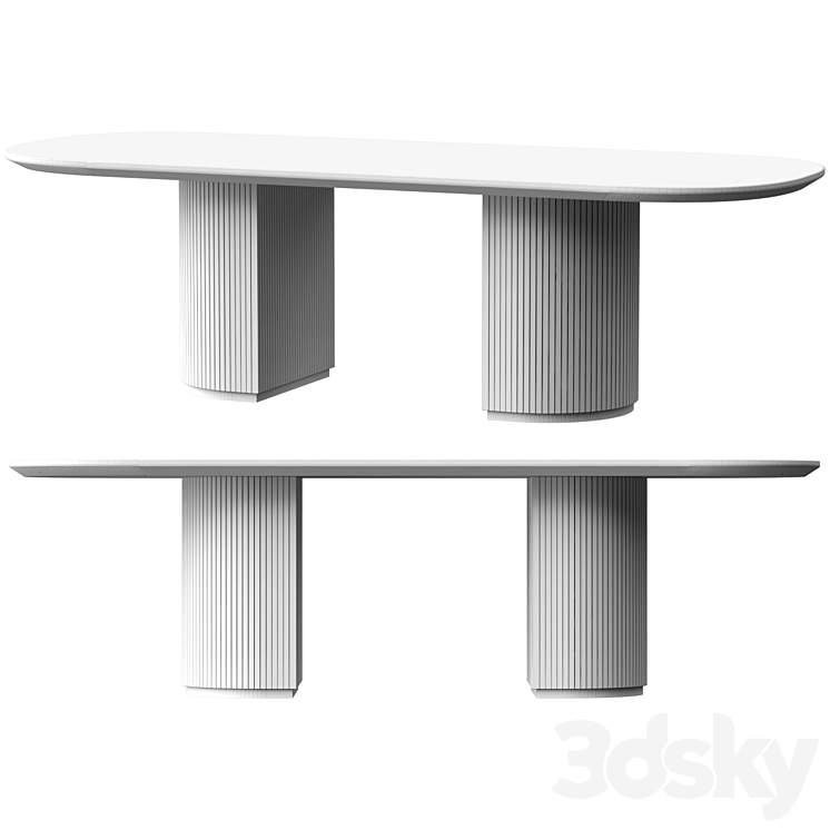 Cazarina Dining Table RENMARK 3DS Max Model - thumbnail 2