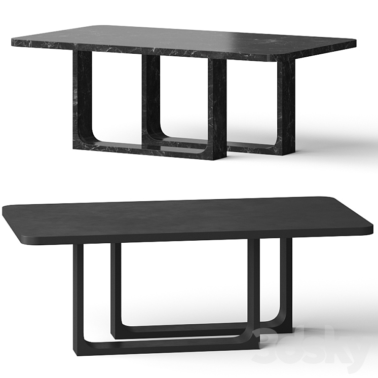 CB2 Anywhere Dining Table 3DS Max Model - thumbnail 3